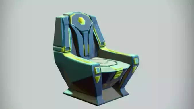 futuristic gaming chair 2 3d Game ready Model