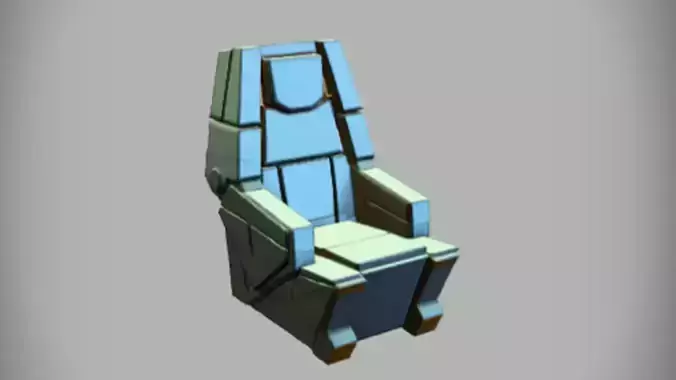 futuristic angular chair 3D model