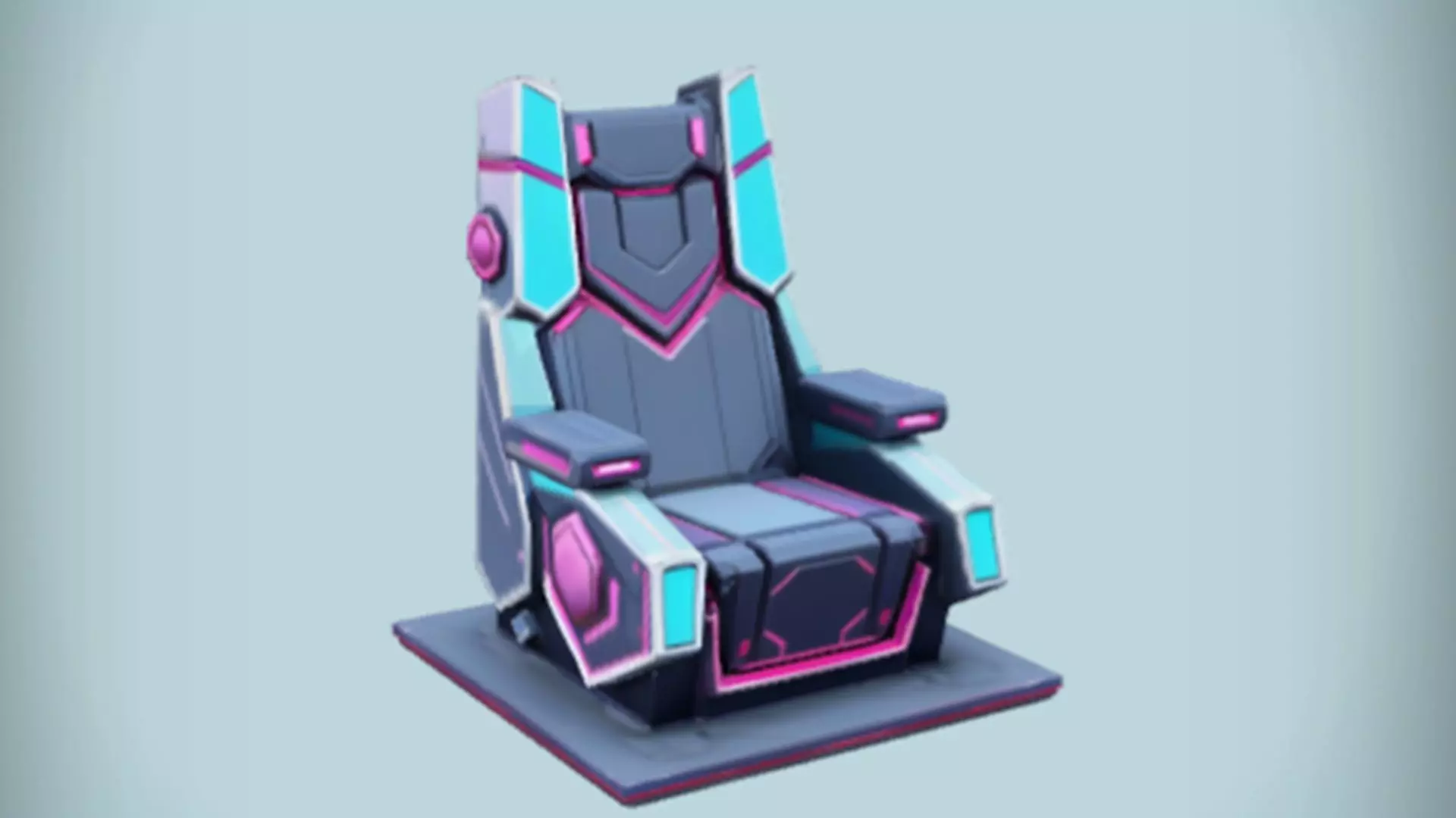 futuristic gaming chair 3d Game ready Model 3D model_0