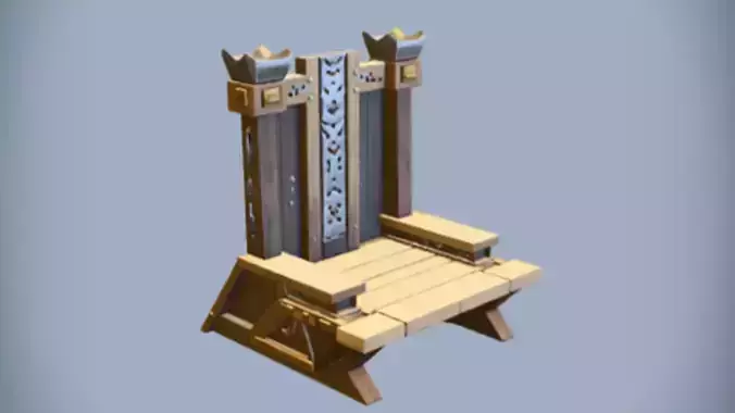 ornate wooden throne 4