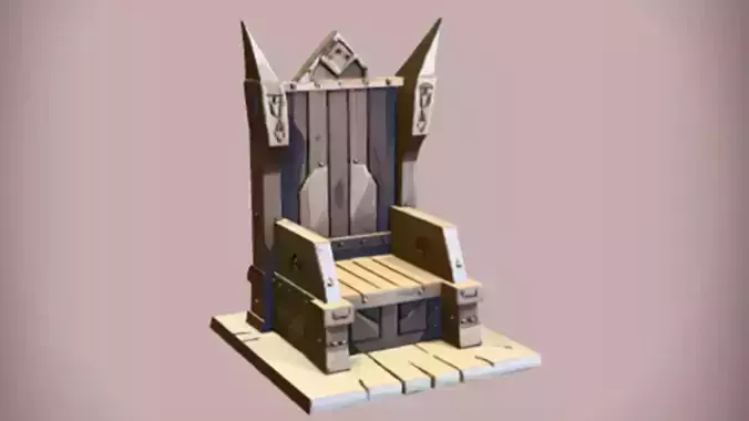 ornate wooden throne 3