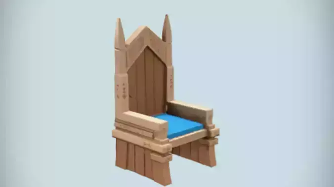 ornate wooden throne