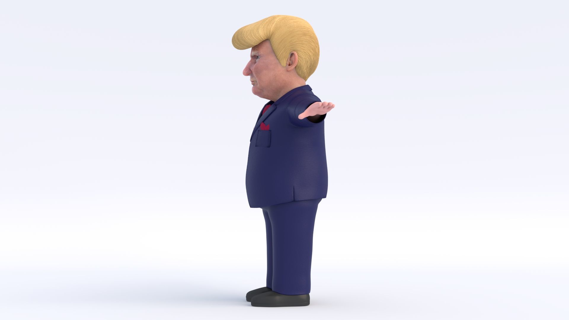 Donald Trump Low-poly 3D model_7