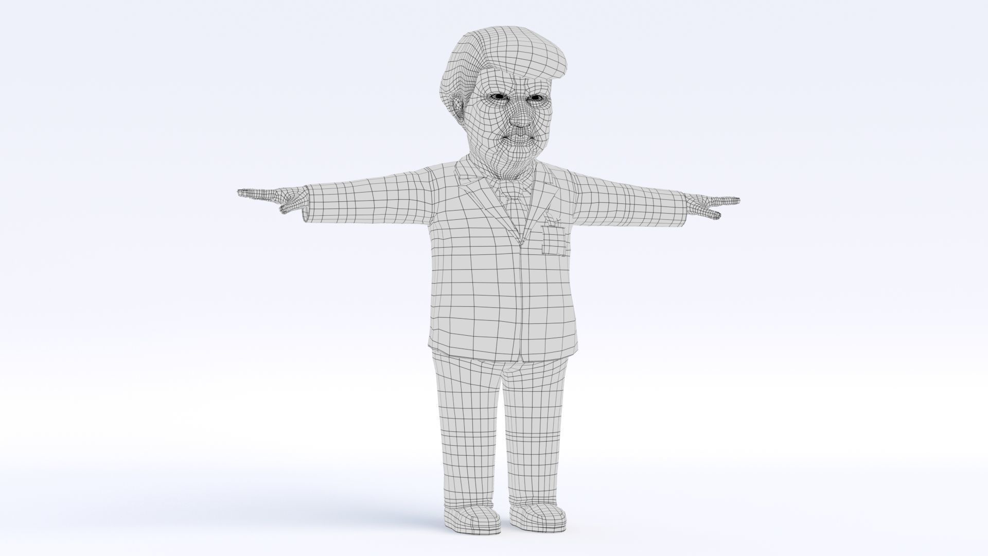 Donald Trump Low-poly 3D model_11