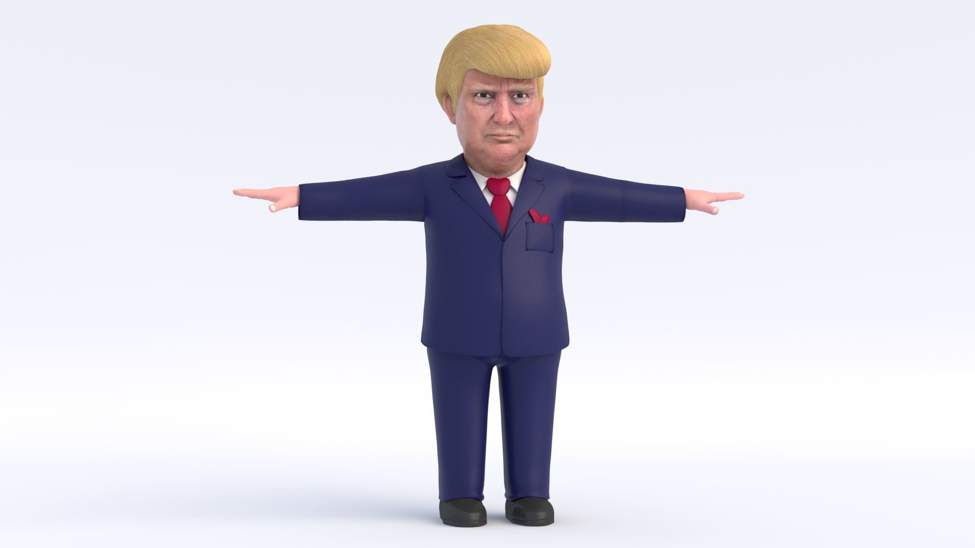 Donald Trump Low-poly 3D model_1