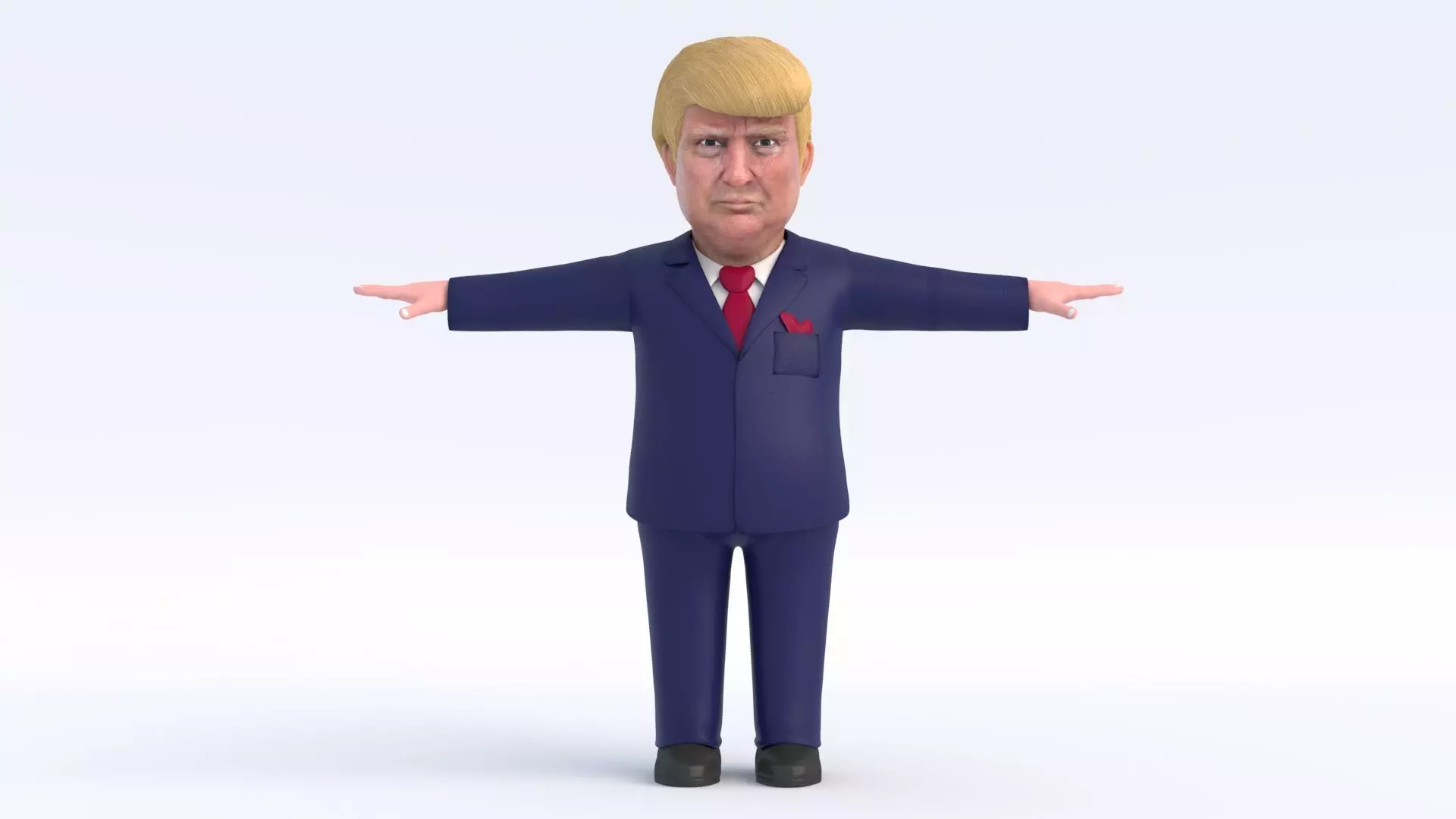 Donald Trump Low-poly 3D model_0