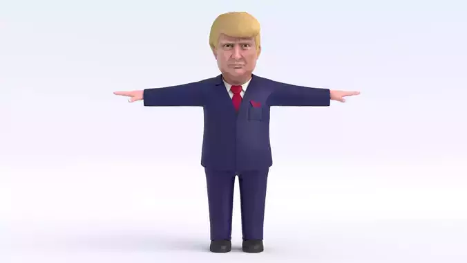 Donald Trump Low-poly 3D model