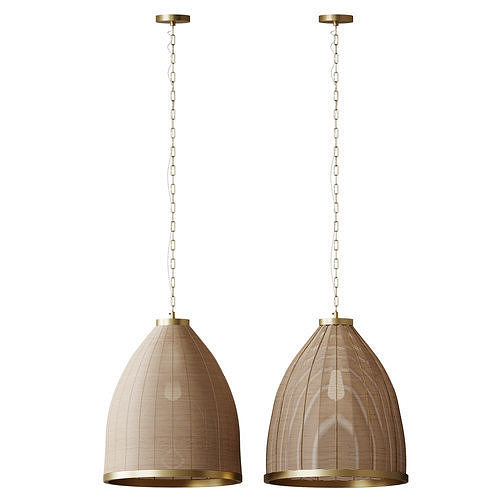 Kelsey Rattan Pendant Lamp 3D model