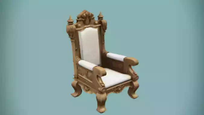 ornate wooden throne chair