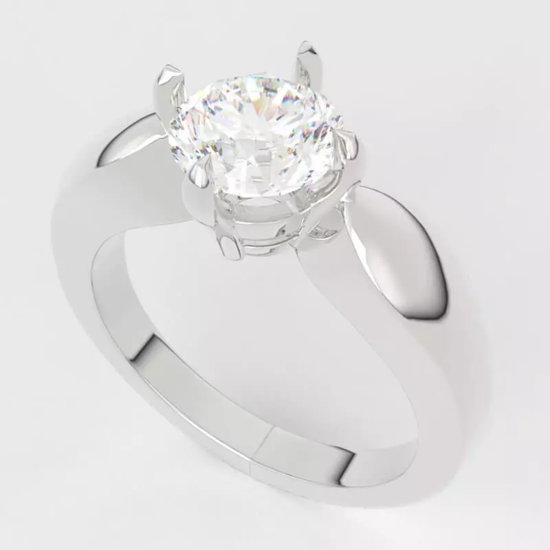 1ct Diamond Engagement Rings 3D print model