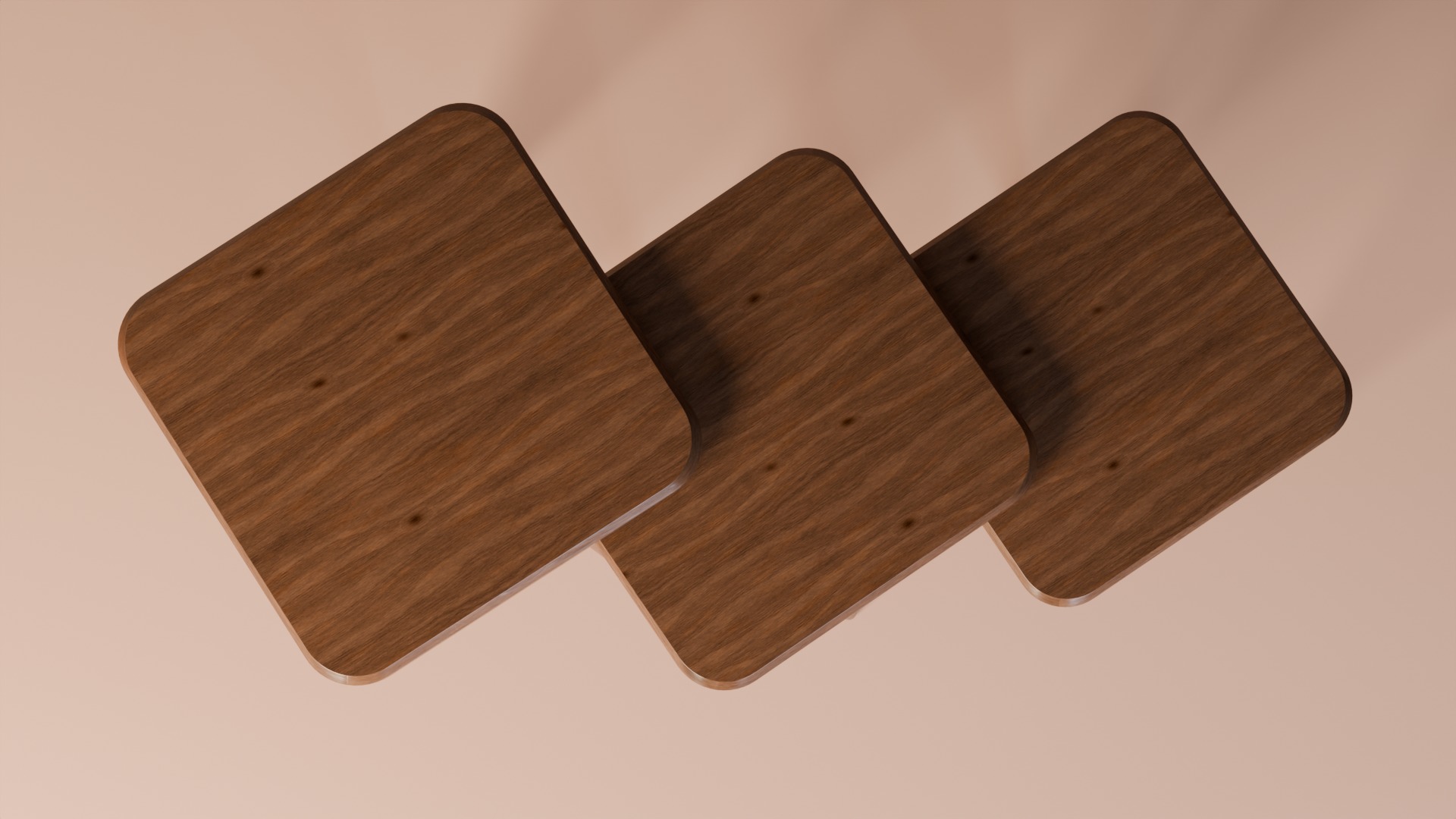 Coffee Table Low-poly 3D model_3