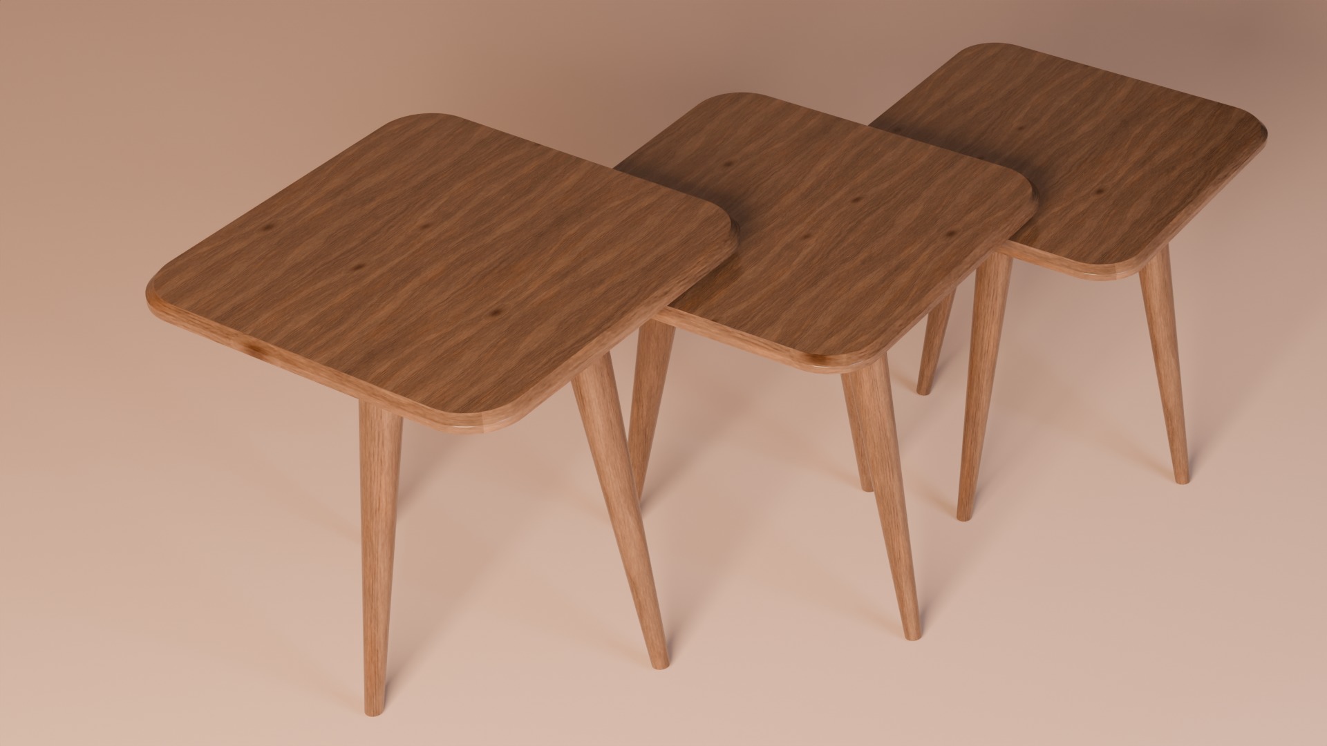 Coffee Table Low-poly 3D model_4