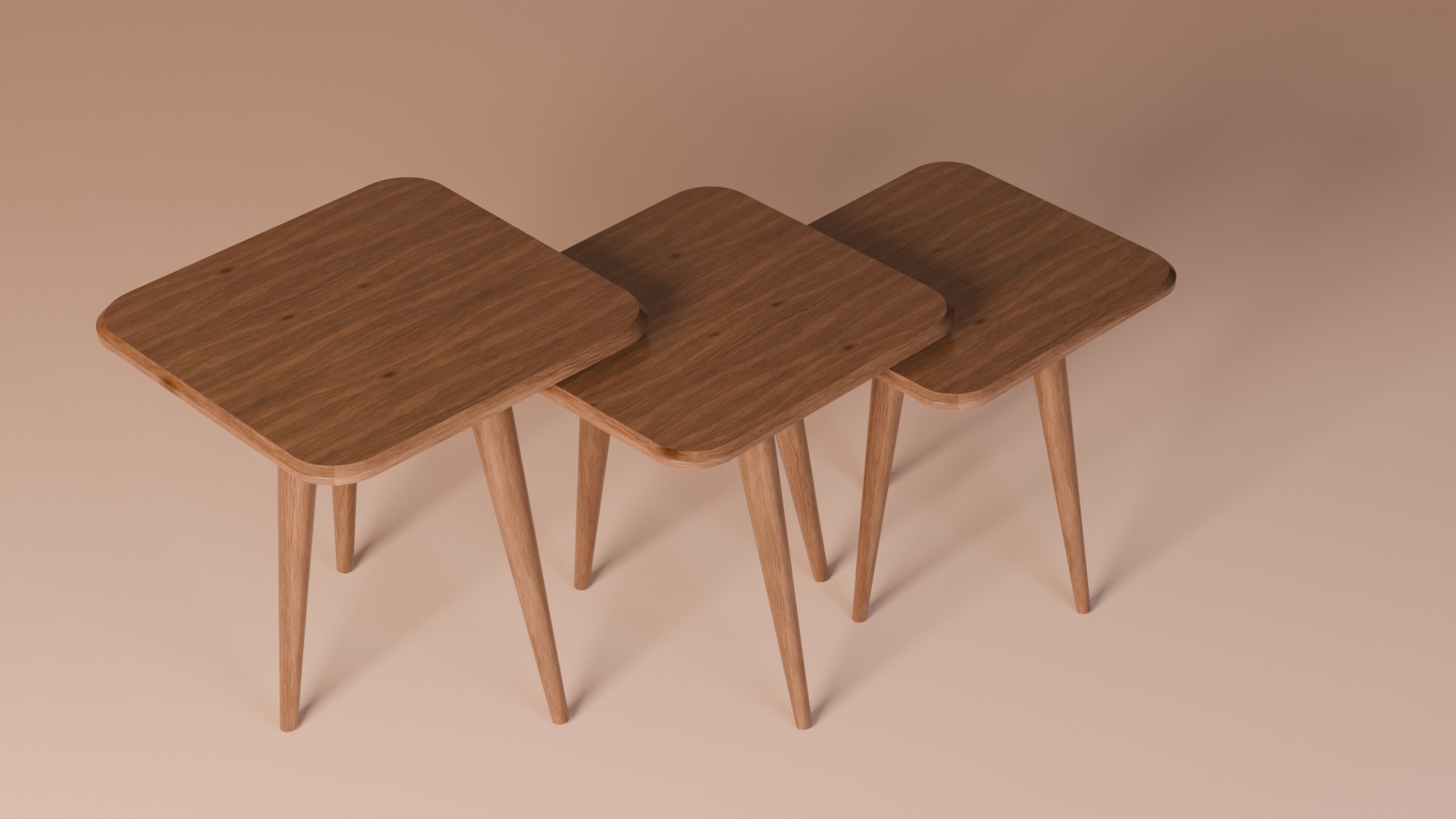 Coffee Table Low-poly 3D model_1