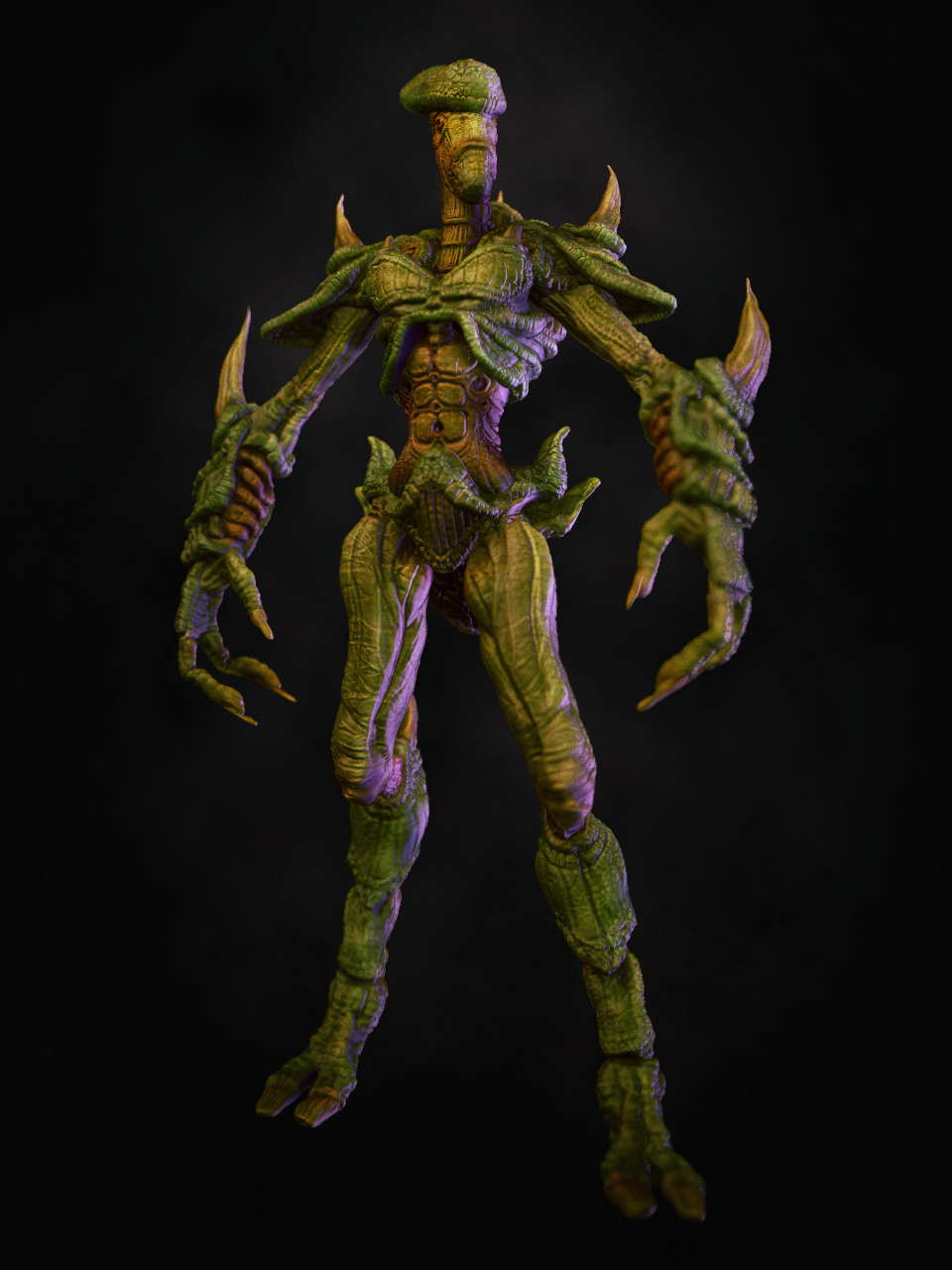 sphicertician creature with claws Free 3D model_1