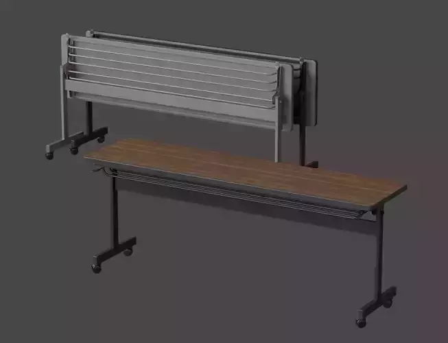 Low-Poly Conference Room Folding Table