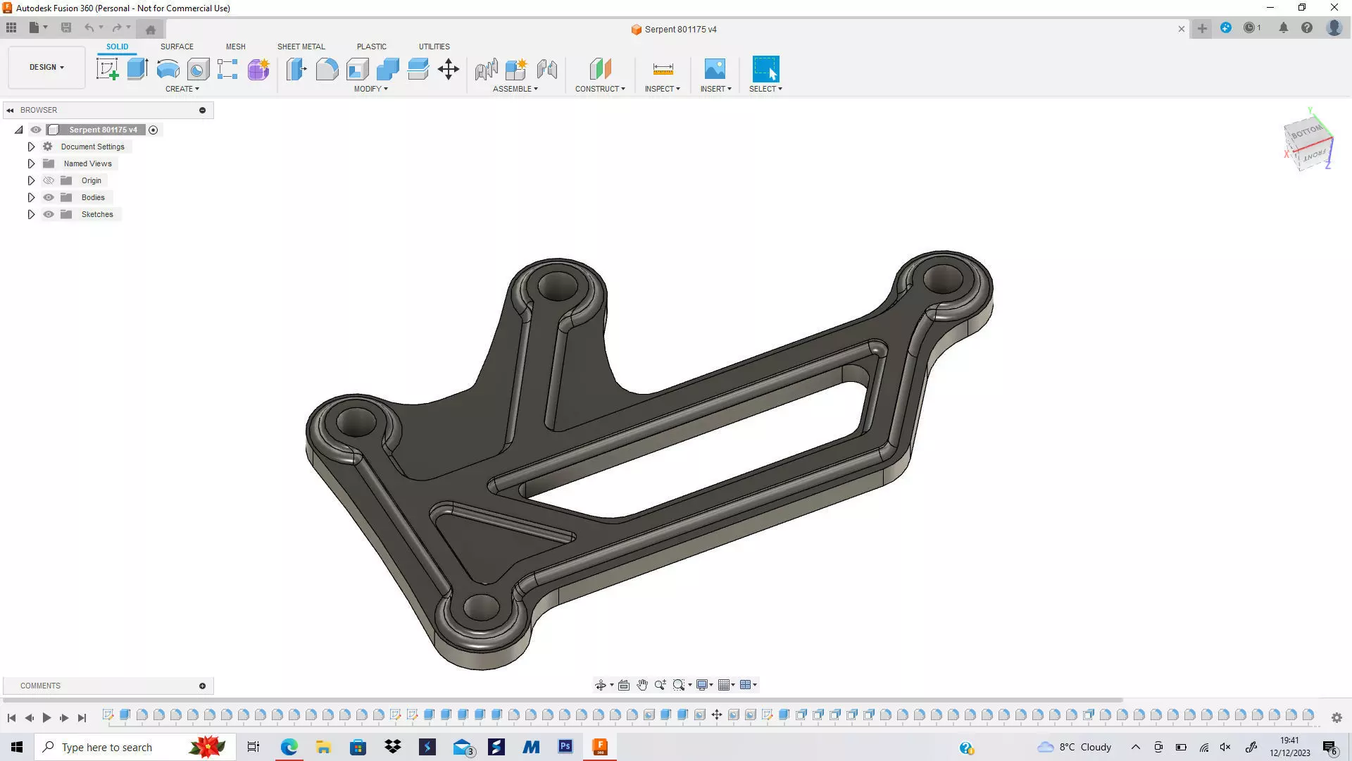 Serpent S705 Radio Tray Part 801175 3D print model_0