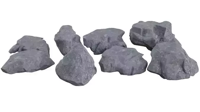 Rocks 3D model Free low-poly 3D model
