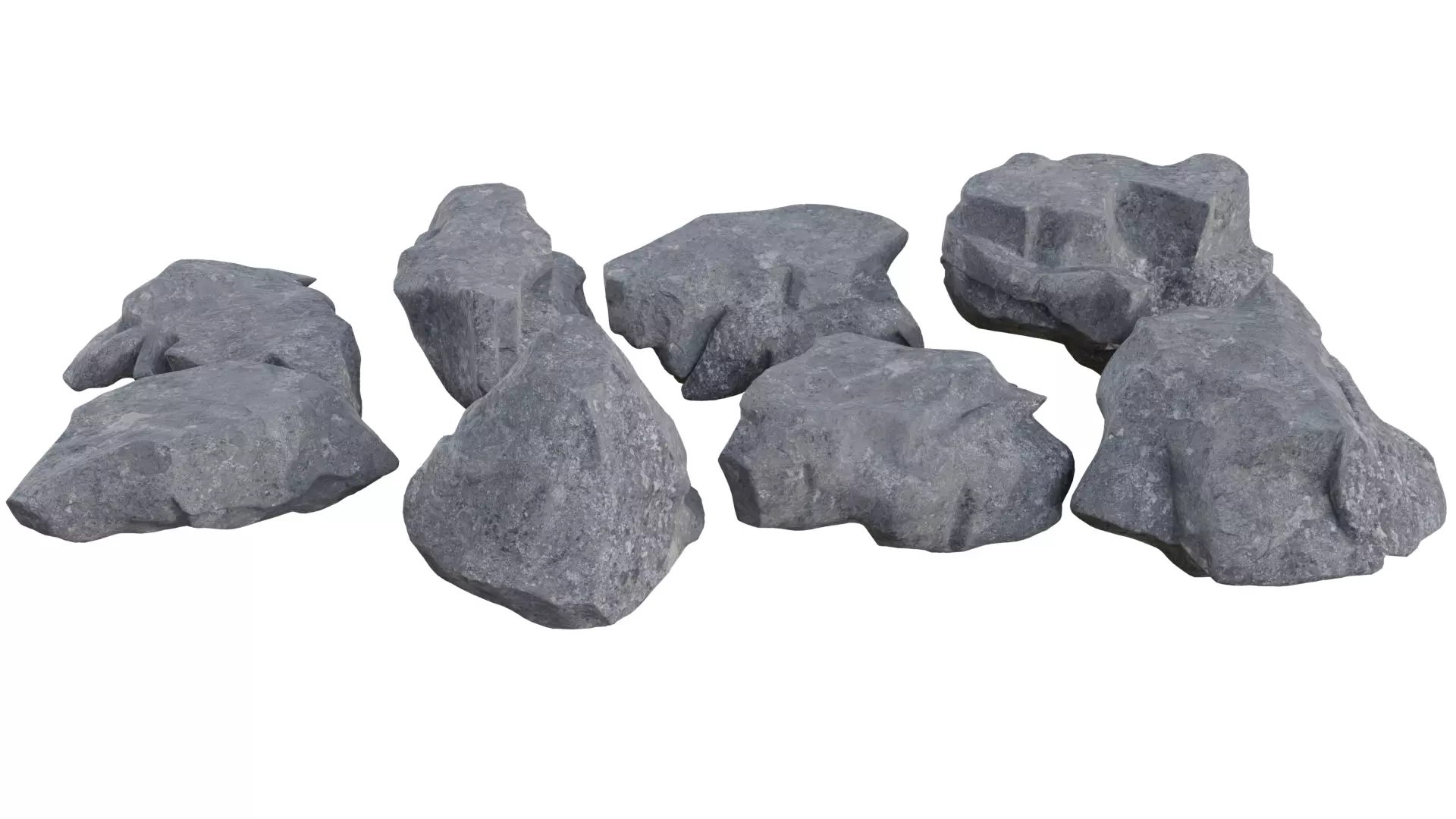 Rocks 3D model Free low-poly 3D model_0
