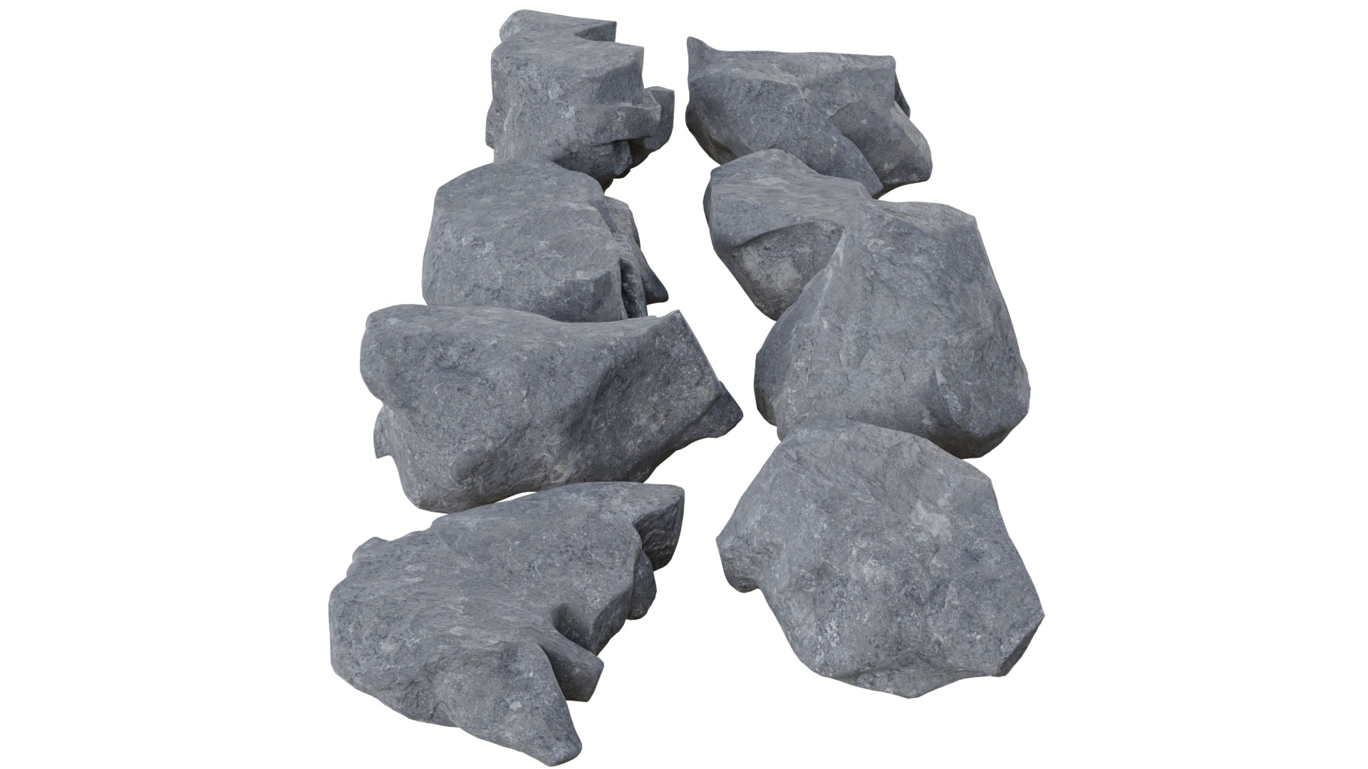 Rocks 3D model Free low-poly 3D model_9