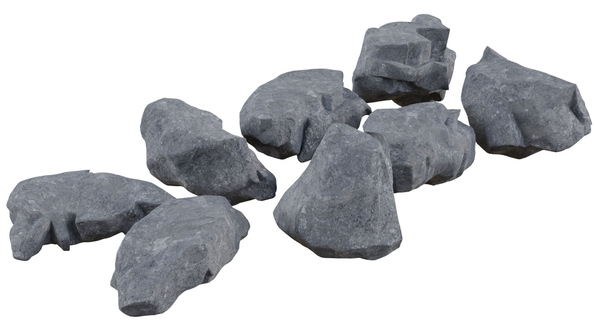 Rocks 3D model Free low-poly 3D model_1