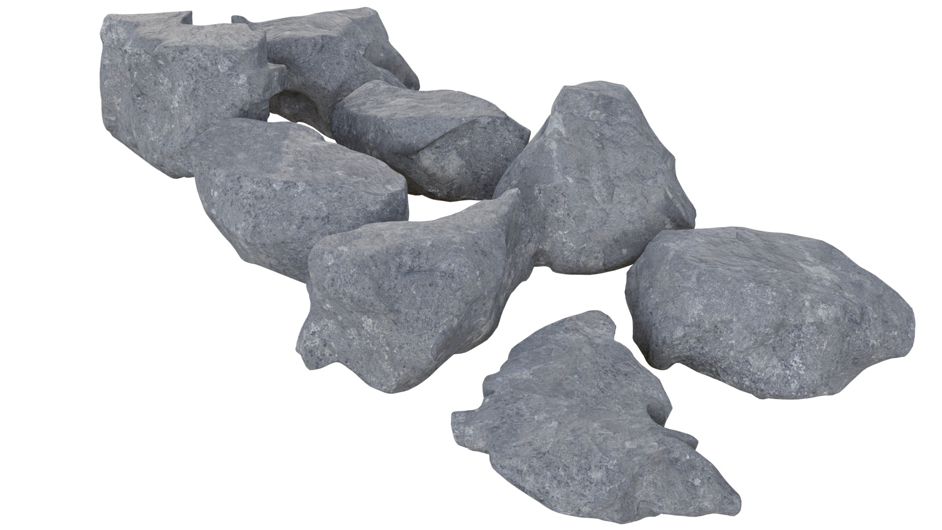 Rocks 3D model Free low-poly 3D model_6