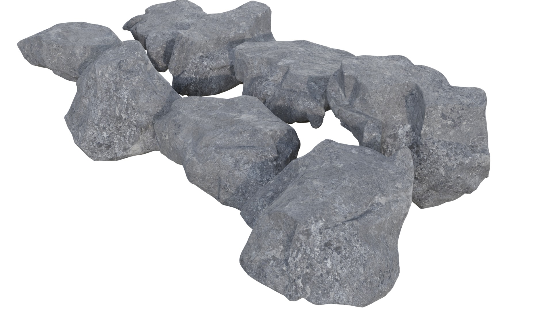 Rocks 3D model Free low-poly 3D model_3