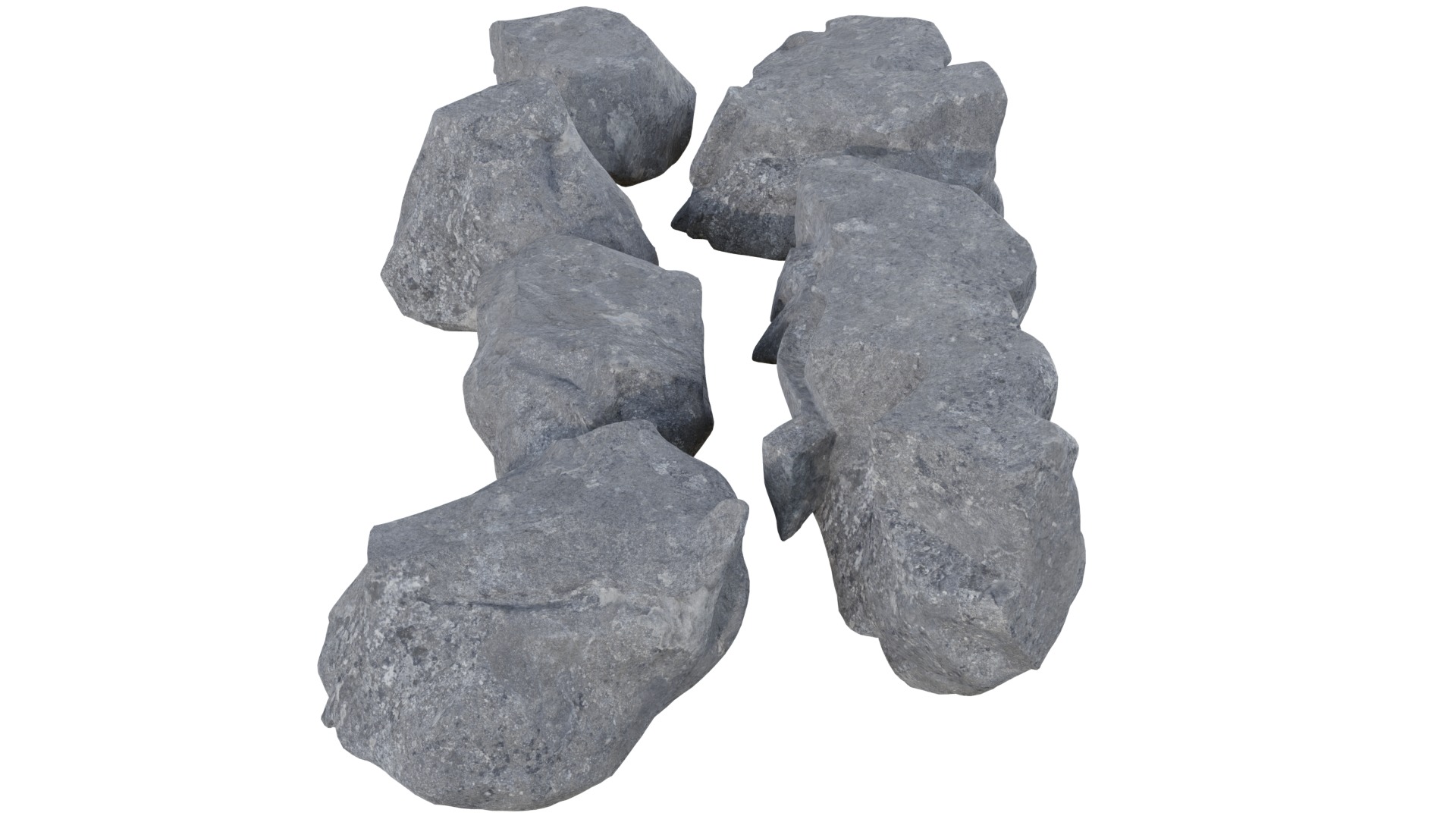 Rocks 3D model Free low-poly 3D model_2