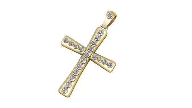 CROSS DIAMOND PENDANT 3D PRINTABLE MODEL