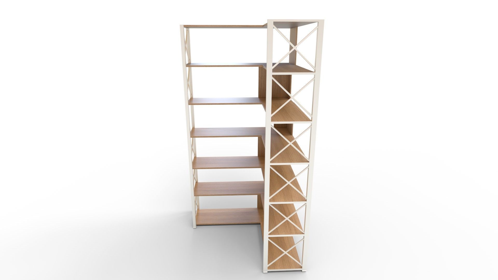 StoriesL Shaped Corner Storage Cabinet 3D model_5