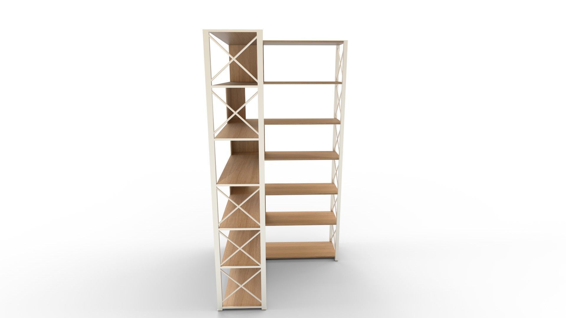 StoriesL Shaped Corner Storage Cabinet 3D model_8