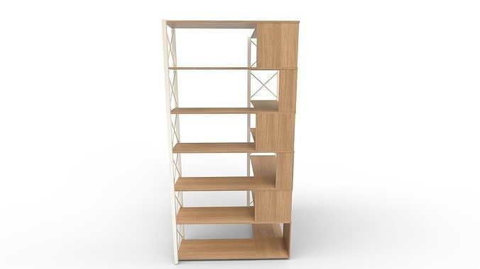 StoriesL Shaped Corner Storage Cabinet 3D model 5