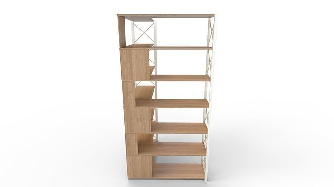 StoriesL Shaped Corner Storage Cabinet 3D model 3