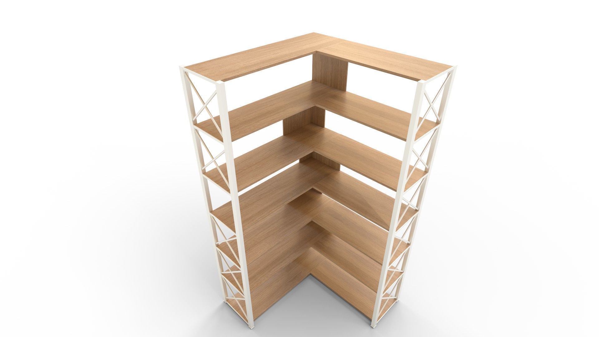 StoriesL Shaped Corner Storage Cabinet 3D model_9