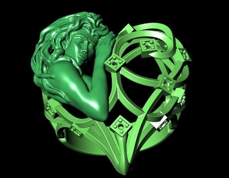 Magerit Ring Gold  3D print model_1