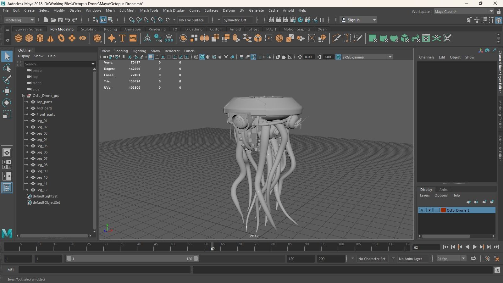 Octopus Drone 3D model_9