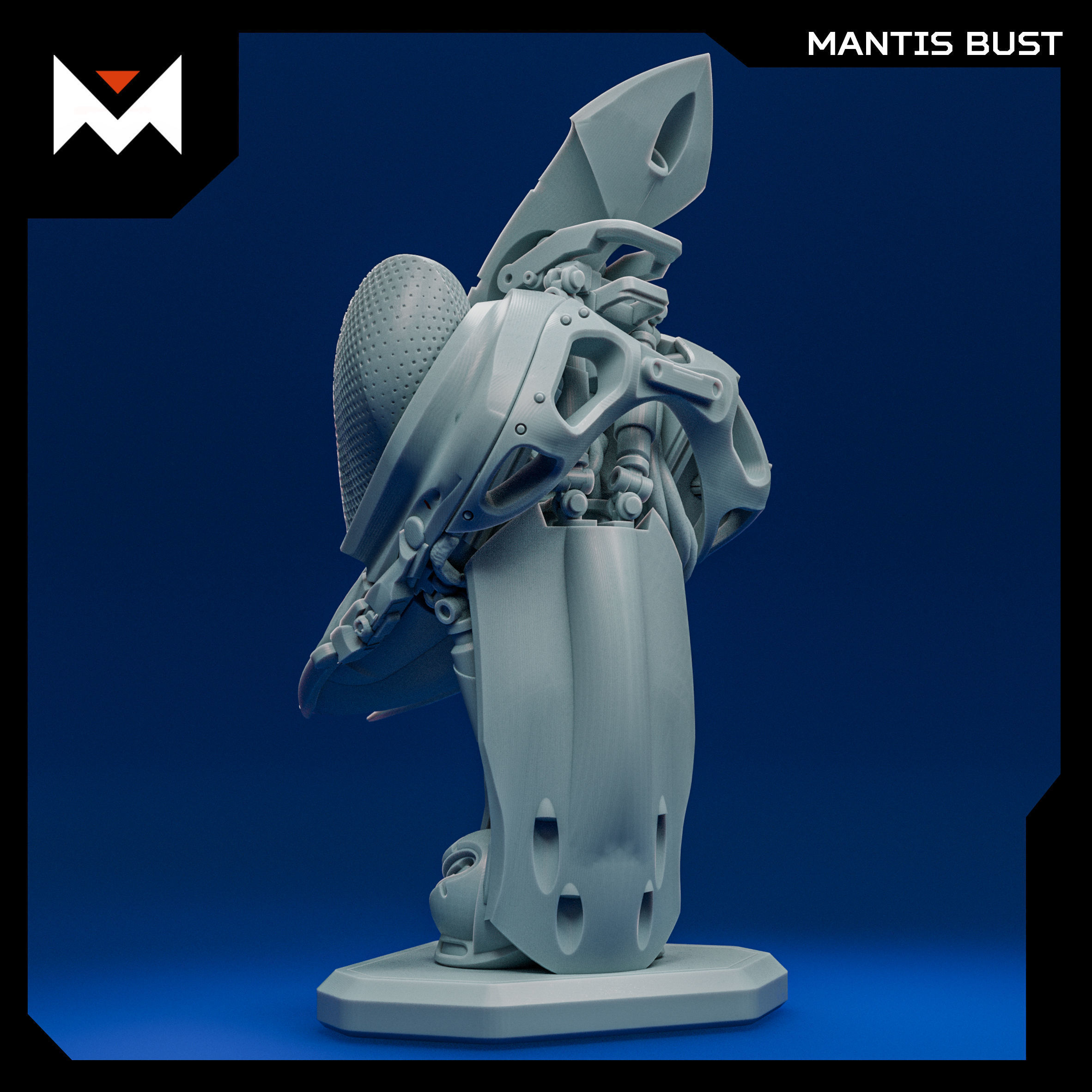 Mantis Bust 3D print model_3