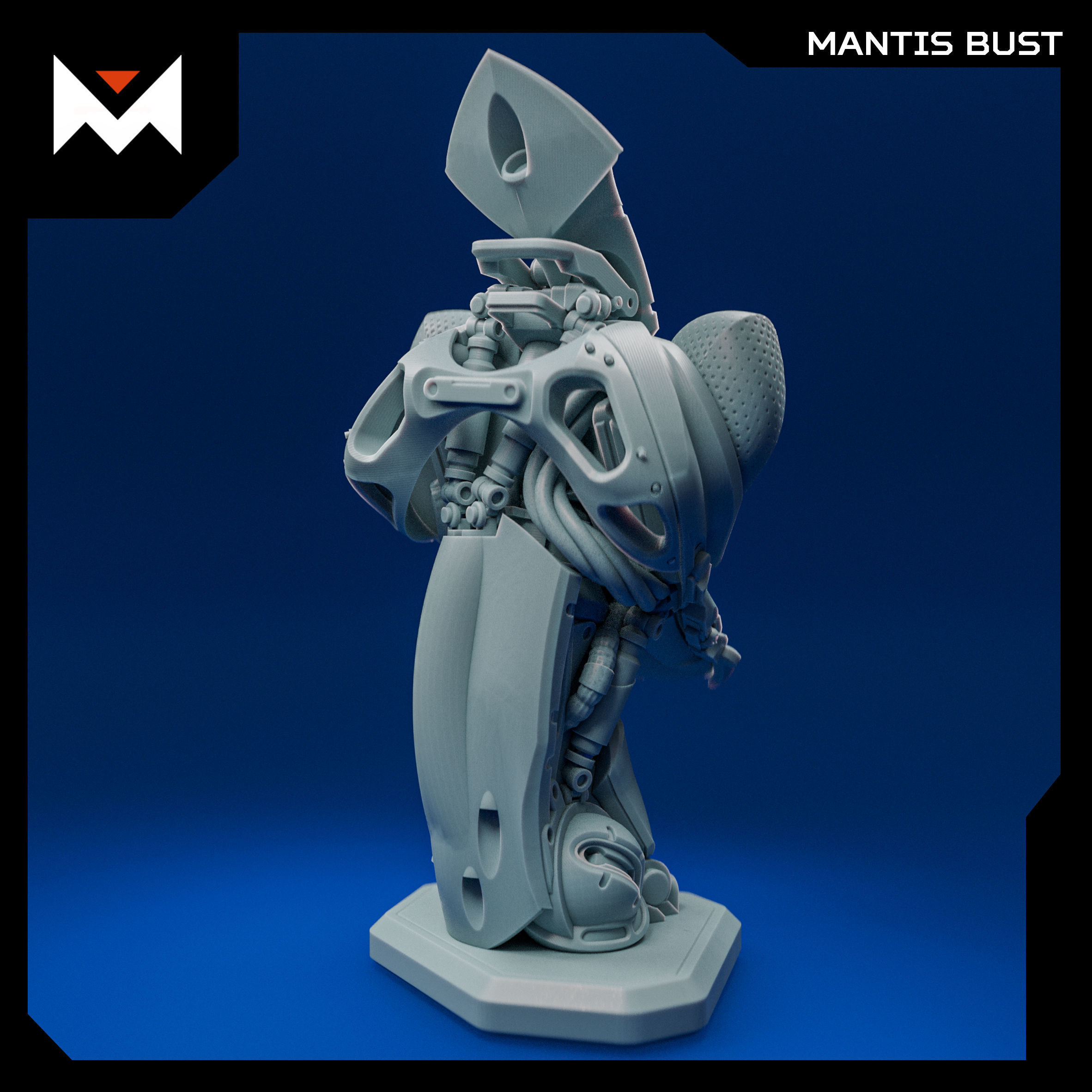Mantis Bust 3D print model_4