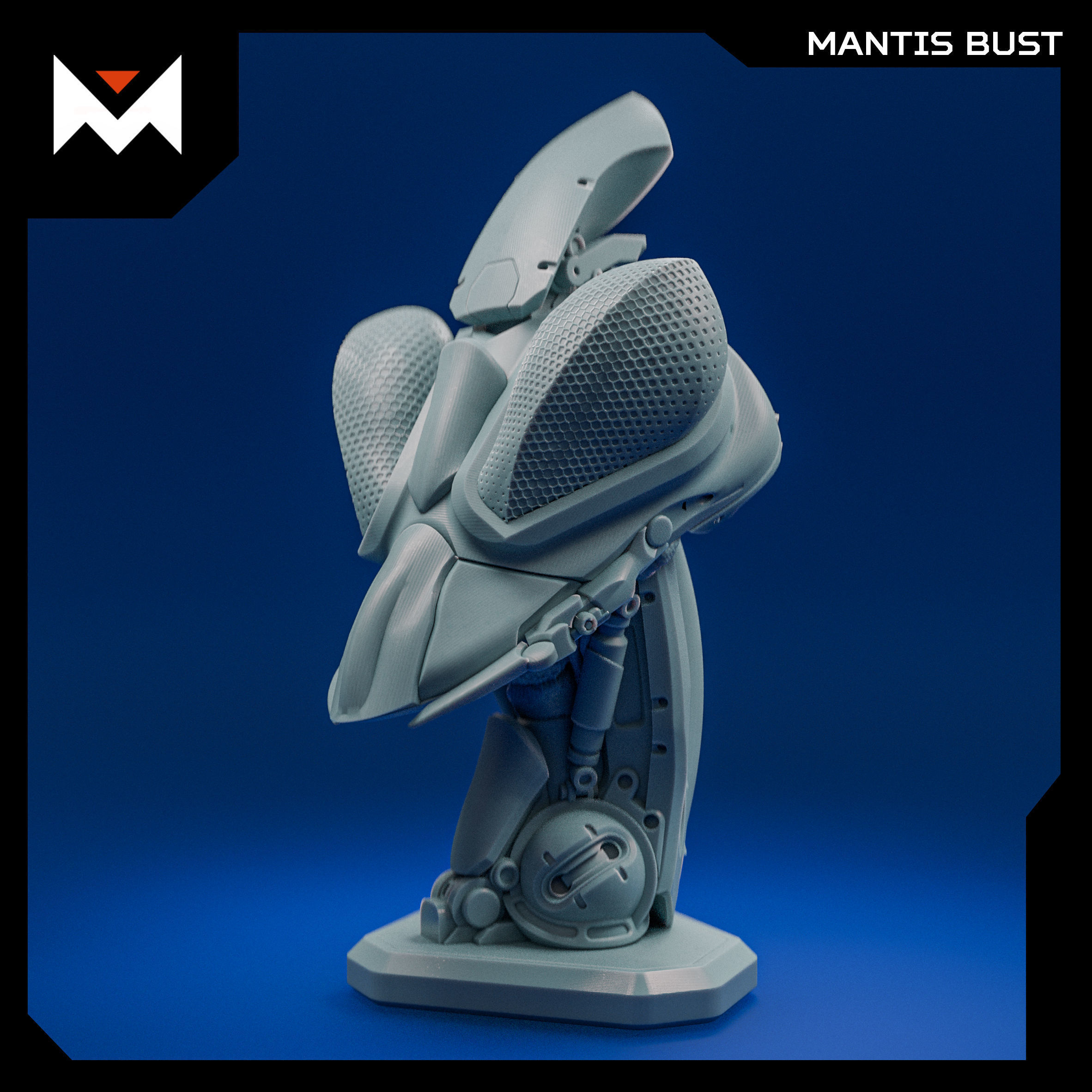 Mantis Bust 3D print model_6