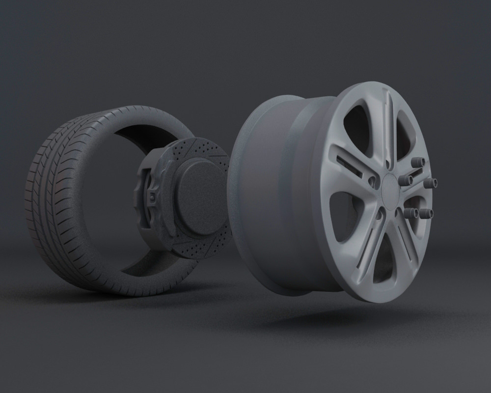 Wheels set 01 3D model_1