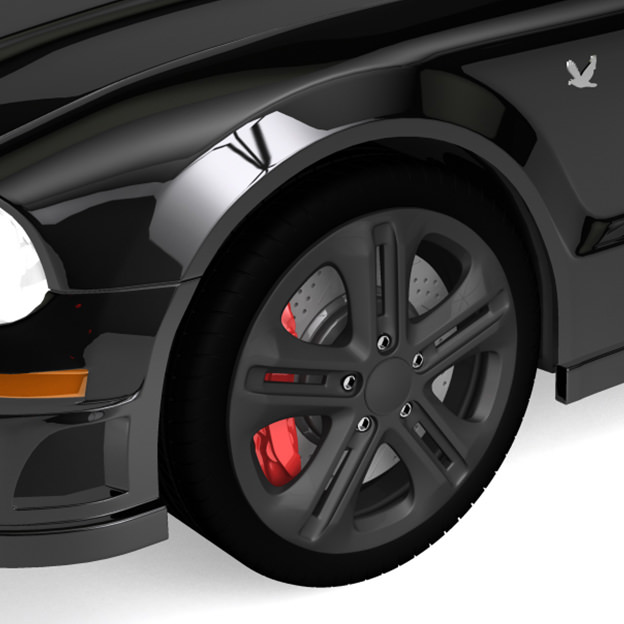 Wheels set 01 3D model_4