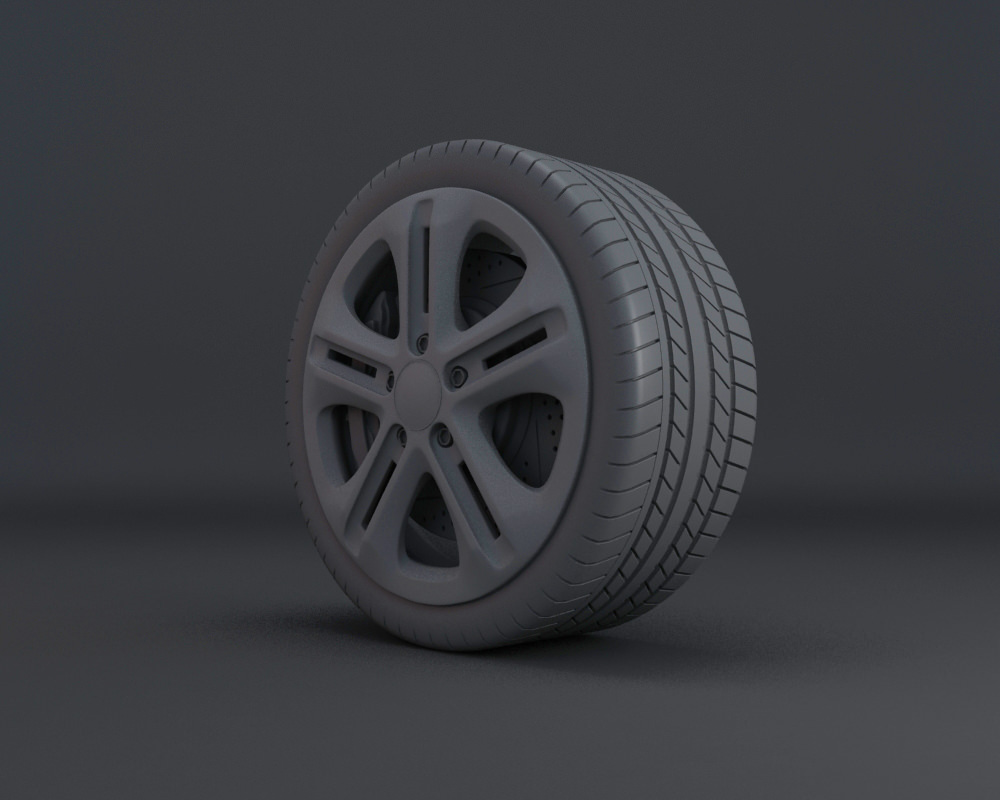 Wheels set 01 3D model_2