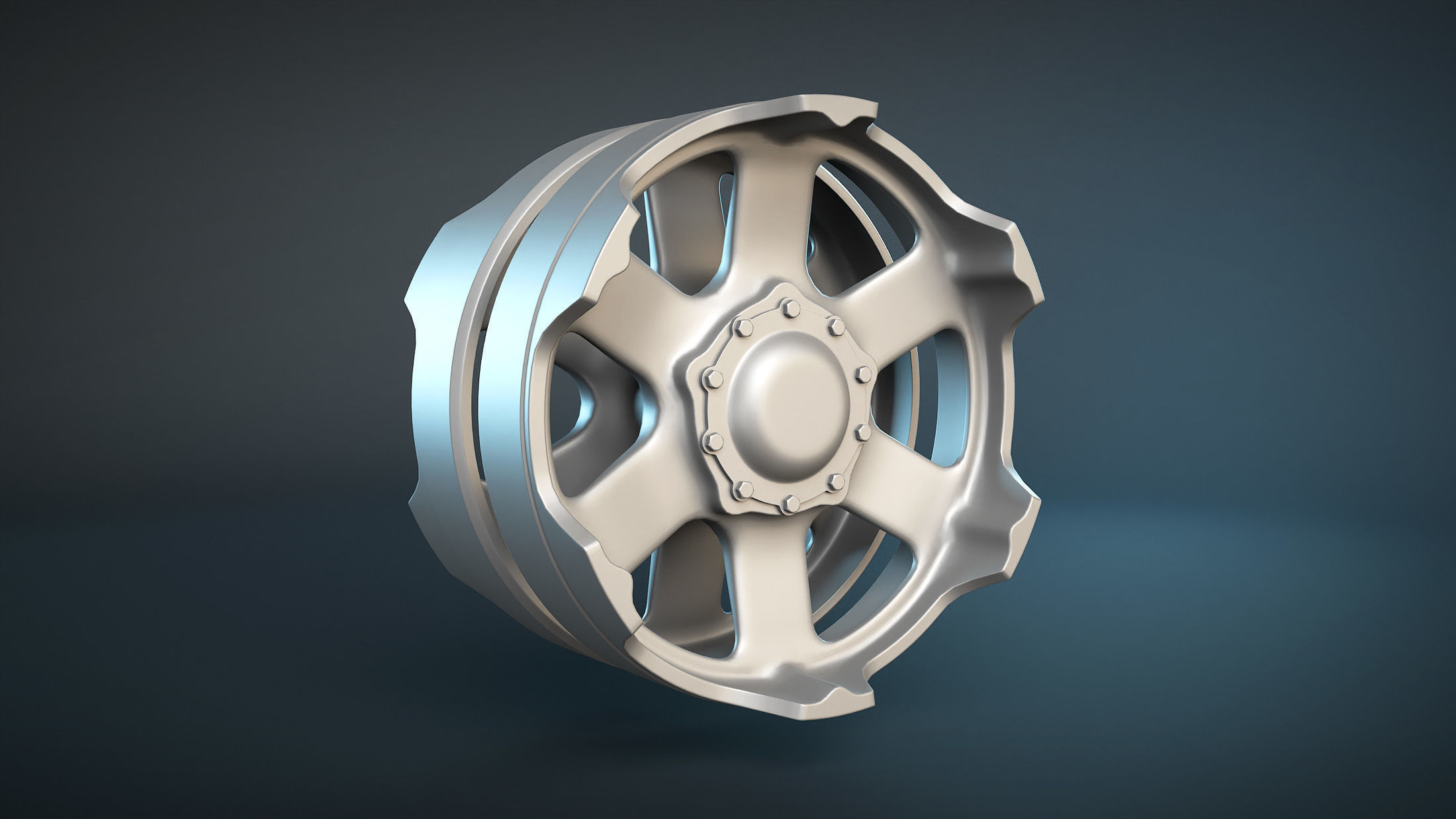 2S3 Akatsia Wheels High-Poly 3D model_9