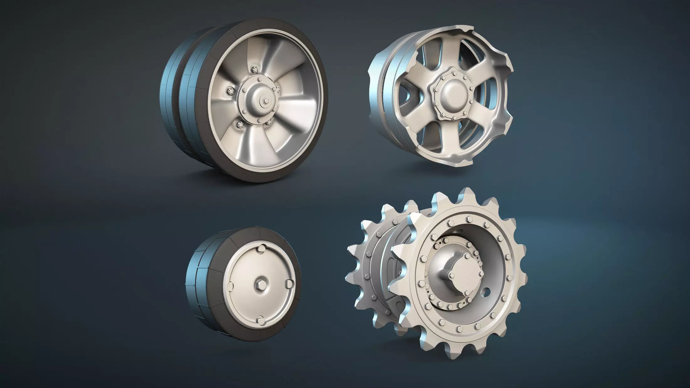 2S3 Akatsia Wheels High-Poly 3D model_0