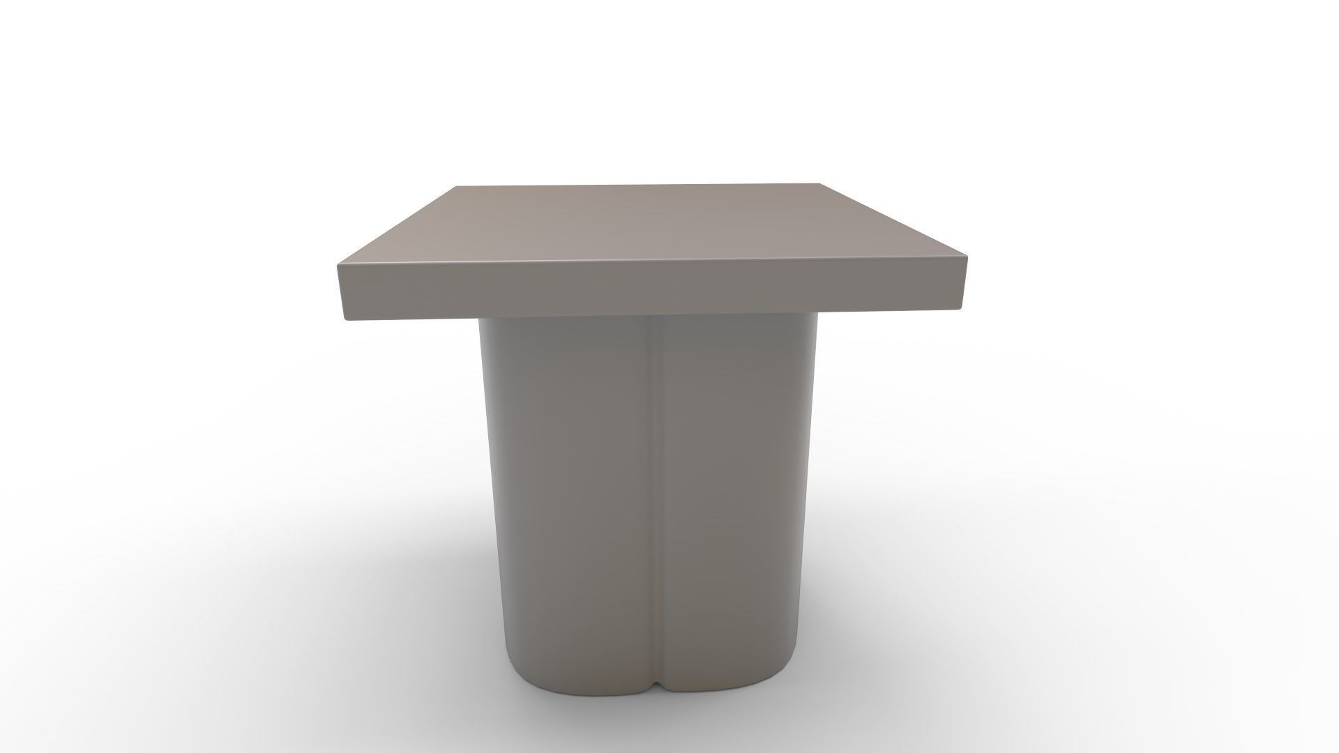 Kayla Black Concrete Side Table 3D model_2