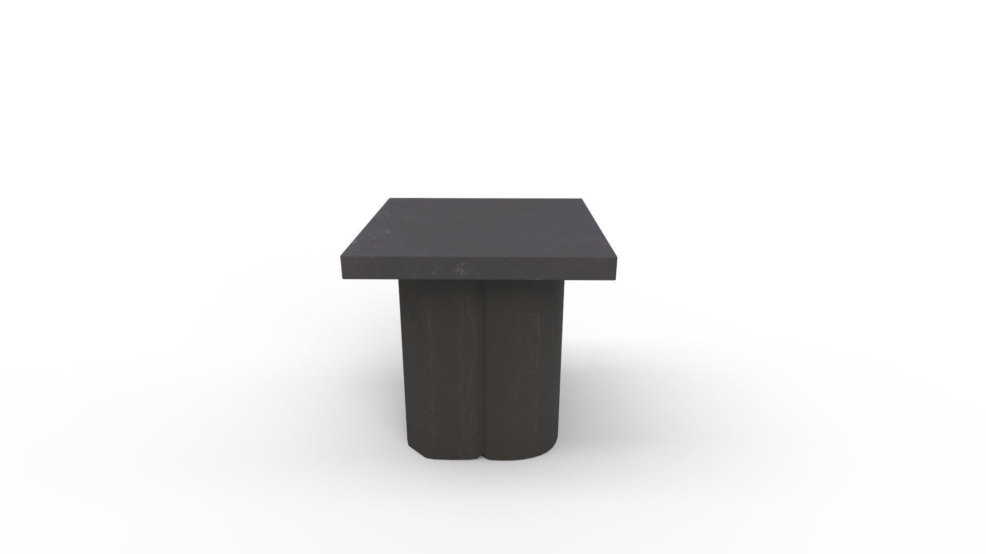 Kayla Black Concrete Side Table 3D model_1