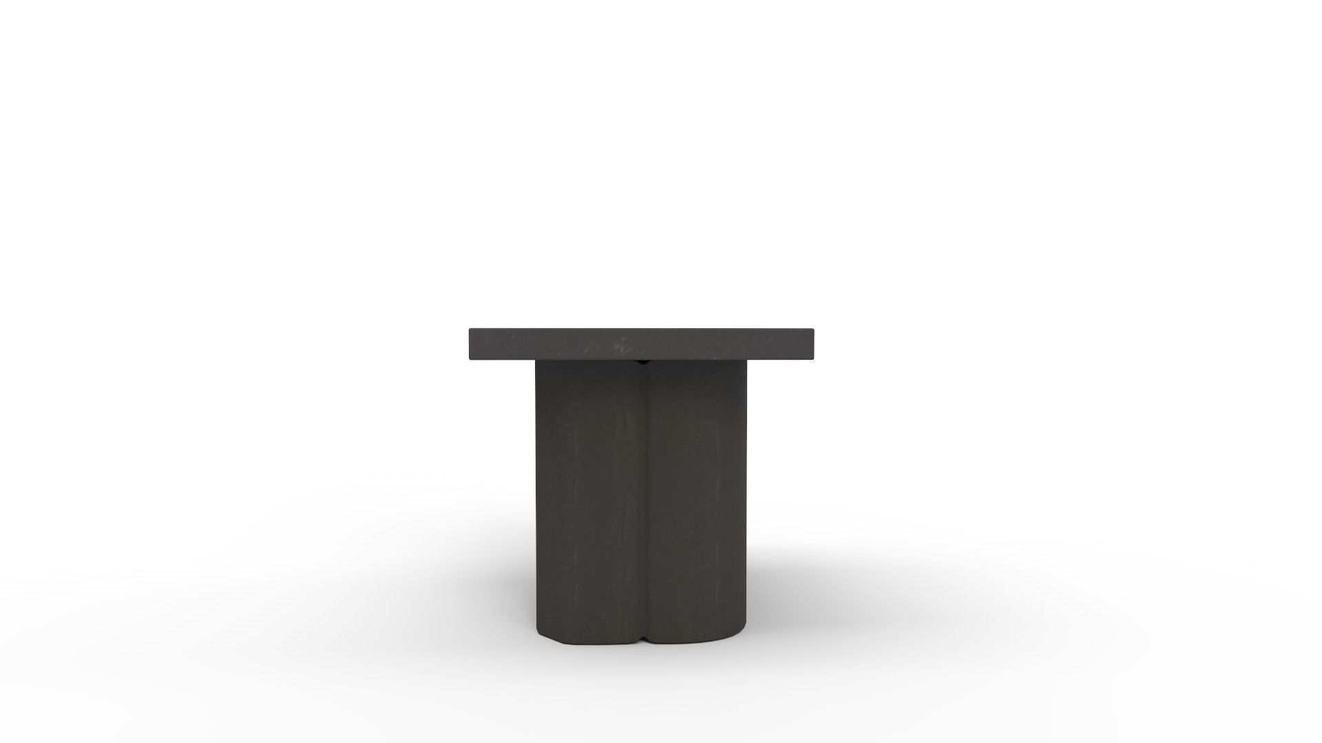 Kayla Black Concrete Side Table 3D model_4