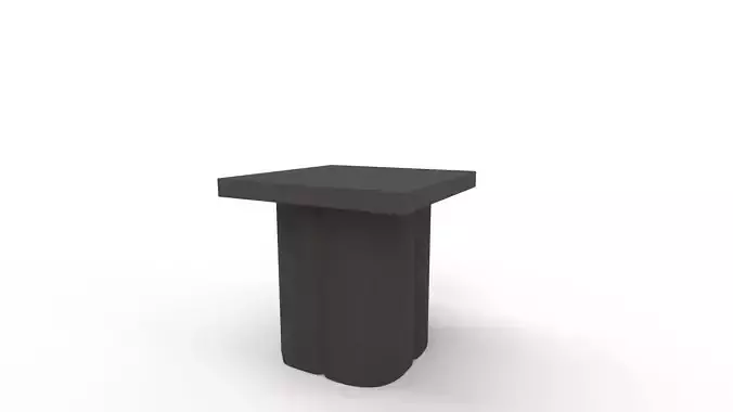 Kayla Black Concrete Side Table