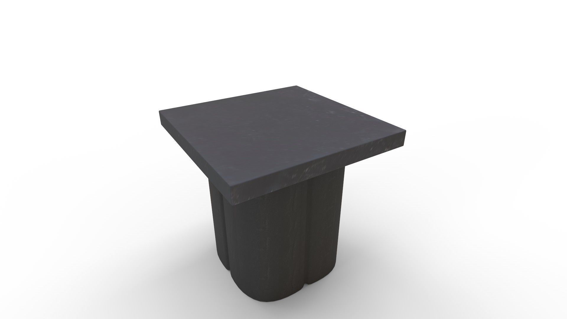 Kayla Black Concrete Side Table 3D model_7