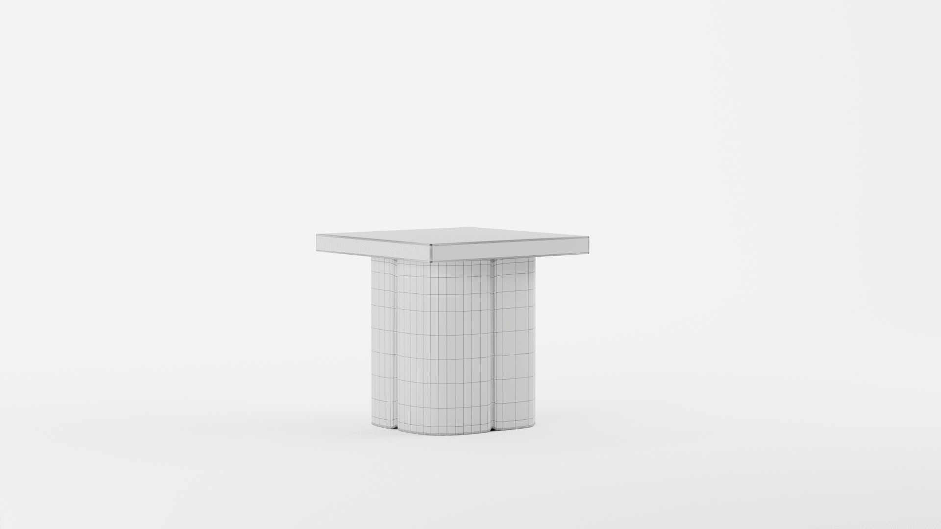 Kayla Black Concrete Side Table 3D model_6