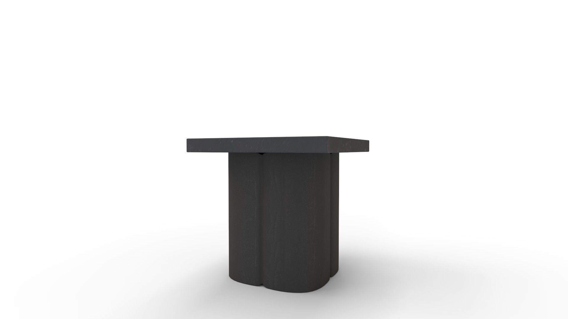 Kayla Black Concrete Side Table 3D model_5